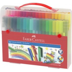 Faber-castell stylo feutre connector pen, coffret de 80