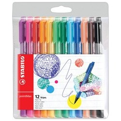 Stabilo stylo-feutre pointmax, étui plastique de 4, pastell