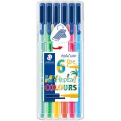 Staedtler feutre de coloriage "my tropical colours",étui de6