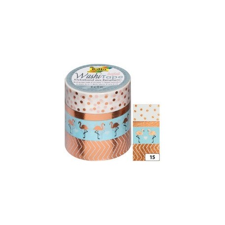 Folia rubans autocollants déco washi-tape hotfoil vert irise