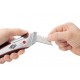 Wedo safety-cutter pro, lame trapèze, noir/rouge