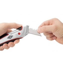 Wedo safety-cutter pro, lame trapèze, noir/rouge