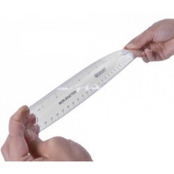 Westcott règle plate, longueur: 300 mm, souple, transparente