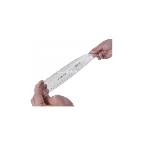 Westcott règle plate, longueur: 300 mm, souple, transparente