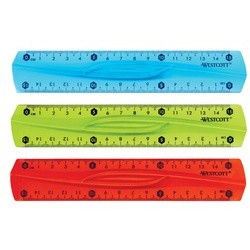 Westcott règle plate, plastique, longueur: 150 mm, souple