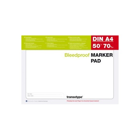 Transotype bloc pour marqueur, a2, 70 g/m2, 50 feuilles