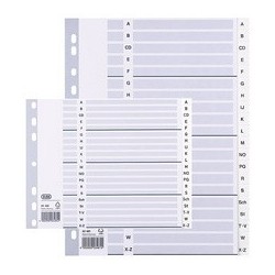 Elba intercalaire a-z en plastique, a4, blanc, 20 pièces,