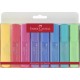 Faber-castell surligneur textliner 1546 pastel, étui de 4