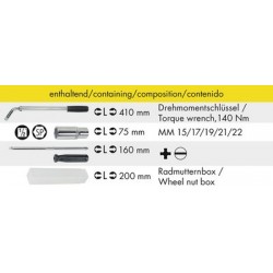 Heytec kit démontage de pneus, équipé, 8 pièces