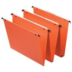 Esselte dossiers suspendus dual, fond : v, orange (LOT DE 25)
