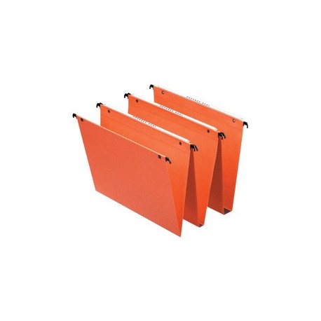 Esselte dossiers suspendus dual, fond : v, orange (LOT DE 25)