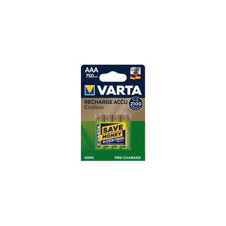 Varta pile nimh "recharge accu endless", micro aaa, 550 mah