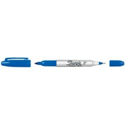 Sharpie marqueur permanent "twin tip", bleu