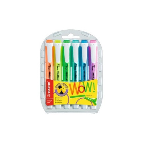 Stabilo surligneur swing cool, étui pet de 8