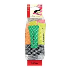 Stabilo surligneur neon, dans un filet de 5