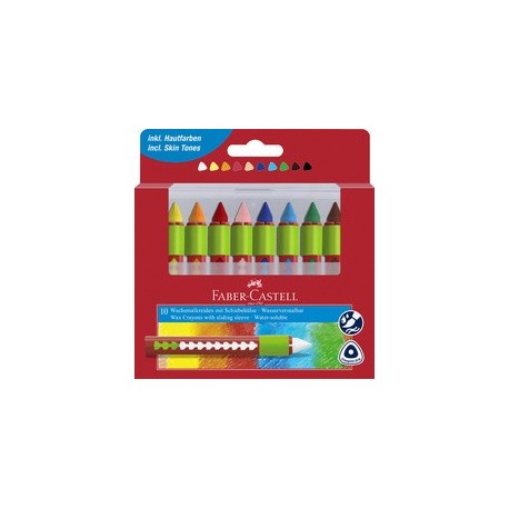 Faber-castell craie à la cire avec revêtement coulissant