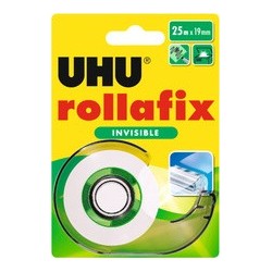 Uhu ruban adhésif rollafix avec dévidoir, invisible