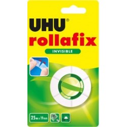 Uhu ruban adhésif rollafix 19 mm x 25 m, invisible