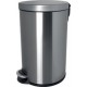 Helit poubelle à pédale "the silent", 12 litres, argent