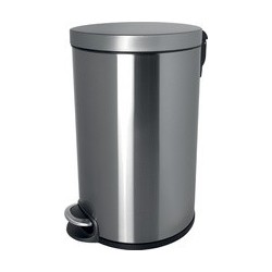 Helit poubelle à pédale "the silent", 12 litres, argent