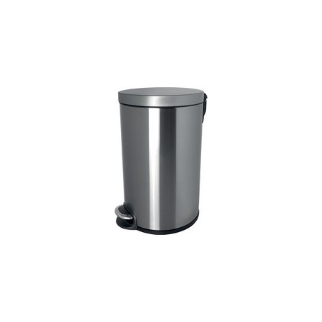 Helit poubelle à pédale "the silent", 12 litres, argent