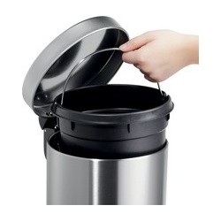 Helit poubelle à pédale "the silent", 20 litres, blanc