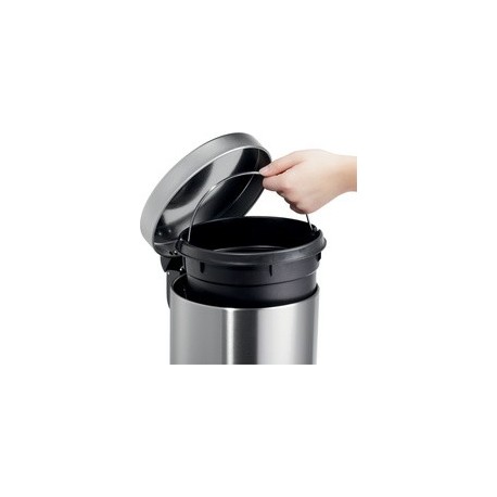 Helit poubelle à pédale "the silent", 20 litres, noir