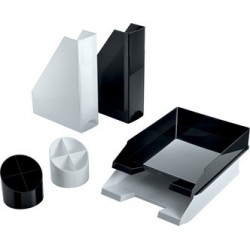 Helit porte-revues "black & white", a4, blanc (LOT DE 2)