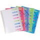 Exacompta trieur chromaline, a4, pp, 8 compartiments,assorti (LOT DE 10)