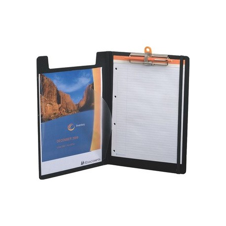 Exacompta porte-bloc avec rabat exaboard, a4, pp, noir