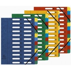 Exacompta trieur harmonika, a4, 24 compartiments, bleu