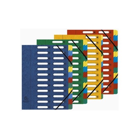 Exacompta trieur harmonika, a4, 7 compartiments, rouge