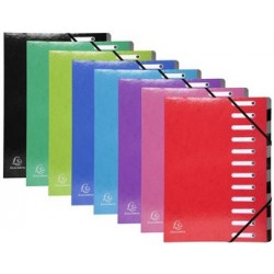 Exacompta trieur iderama, 12 compartiments, rouge