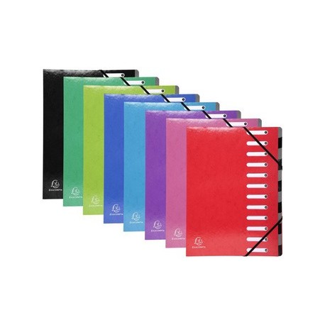 Exacompta trieur iderama, 12 compartiments, rouge