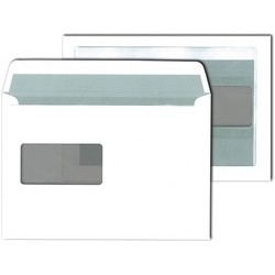 Mailmedia enveloppe à fenêtre de vue,c6/5, 114 x 229 mm