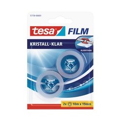 Tesa film ruban adhésif, pack de 8, 19 mm x 10m, transparent