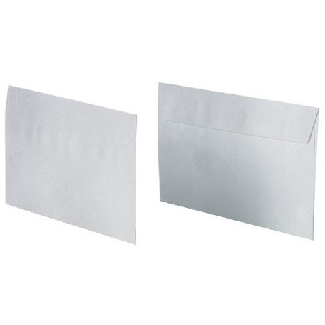 Tyvek enveloppe, din long, 110 x 220 mm, blanc