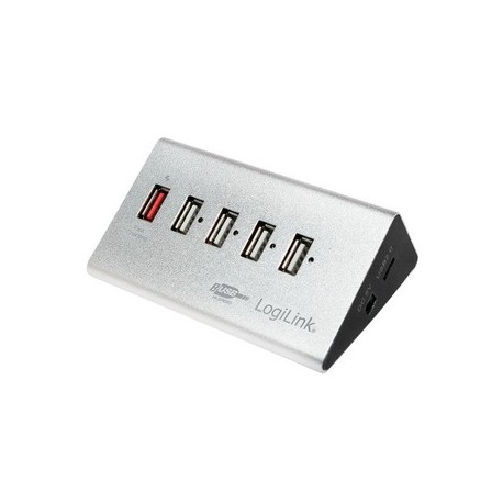 Logilink hub usb 2.0 avec bloc d'alimentation, 4 ports +