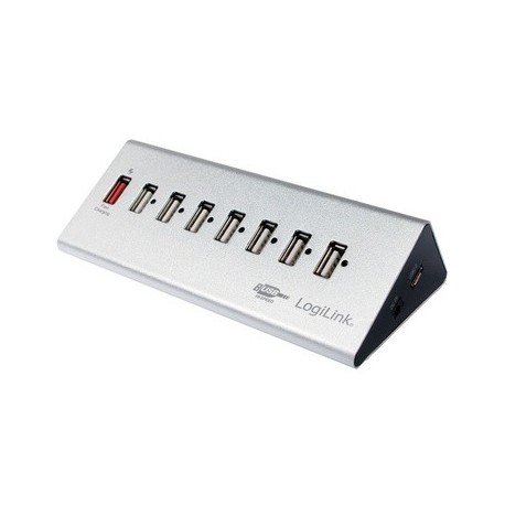 Logilink hub usb 2.0 avec bloc d'alimentation, 7 ports +