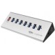 Logilink hub usb 3.0 avec bloc d'alimentation, 7 ports + 1