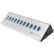 Logilink hub usb 3.0 avec bloc d'alimentation,10 ports +