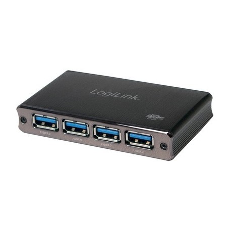 Logilink hub usb 3.0 avec bloc d'alimentation, 4 ports,