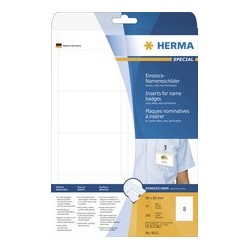 Herma plaques nominatives à insérer special, 75 x 40mm,blanc