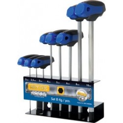 Heytec jeu de tournevis hexagonaux, équipé, 8 pièces