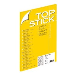 Top stick étiquettes universelles, 38,1 x 21,2 mm, blanc