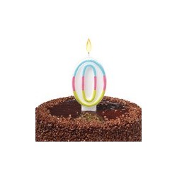 Susy card bougie chiffre "couleurs", chiffre: 6