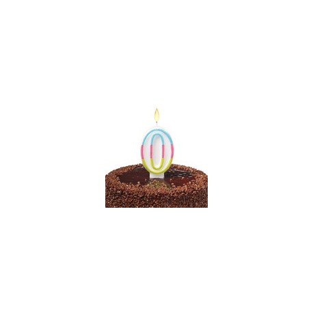 Susy card bougie chiffre "couleurs", chiffre: 9