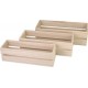 Kreul boîte en bois, rectangulaire, kit de 3