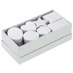 Folia boîtes en carton, 15 pièces, blanc