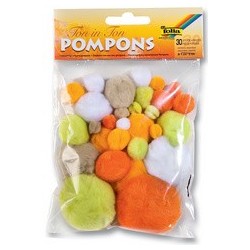 Folia pompons, 30 pièces, assortiment de vert